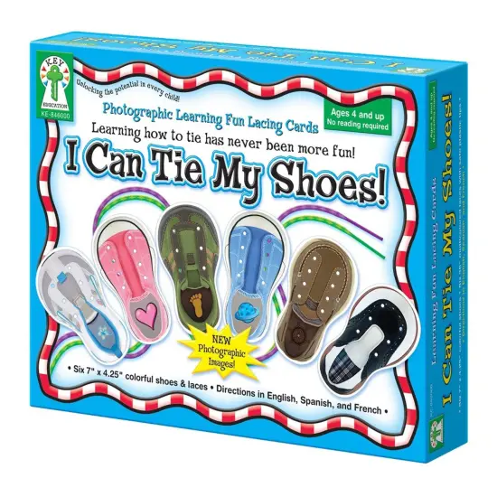 I Can Tie My Shoes Lacing Cards, Grade PK-1 {2}