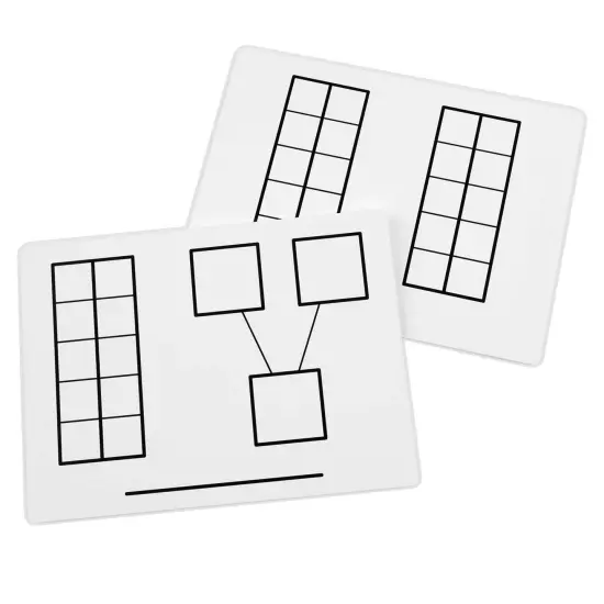 Write-On/Wipe-Off Ten-Frame Mats, Set of 10, 2 Sets {1}