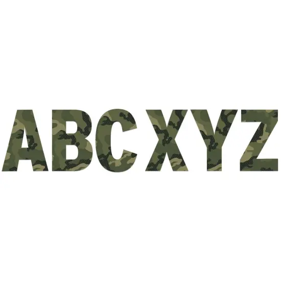 Classic Camo 7" Deco Letters, 129 Per Pack, 3 Packs {2}