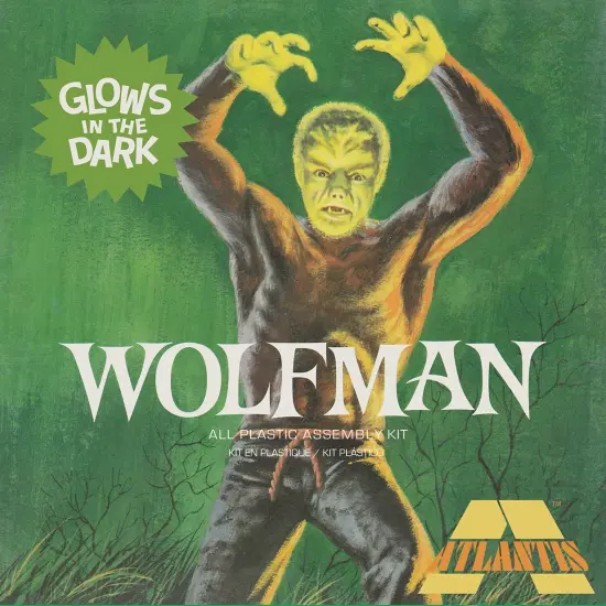 Atlantis Plastic Model Kit-Lon Chaney Jr. Wolfman Glow Limited Ed. {1}