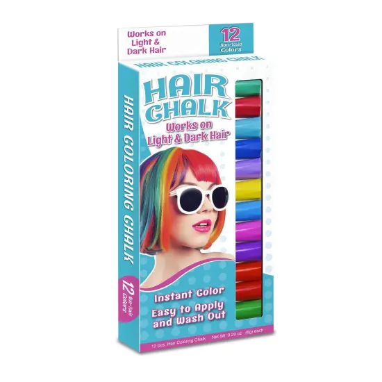 Hair Coloring Chalk, 12 Colors {1}