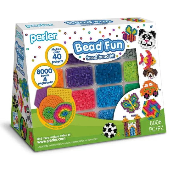 Bead Fun Fused Bead Activity Kit & Storage Trays, 8006 Pieces {1}