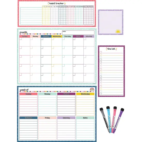 Oh Happy Day Dry-Erase Magnetic Calendar Set {1}