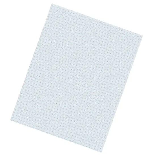 Graphing Paper, White, 1/4" Quadrille Ruled, 8-1/2" x 11", 500 Sheets {3}