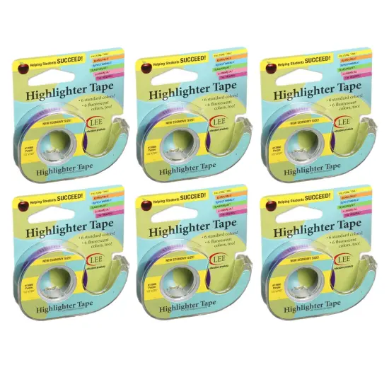 Removable Highlighter Tape, Purple, Pack of 6 {1}