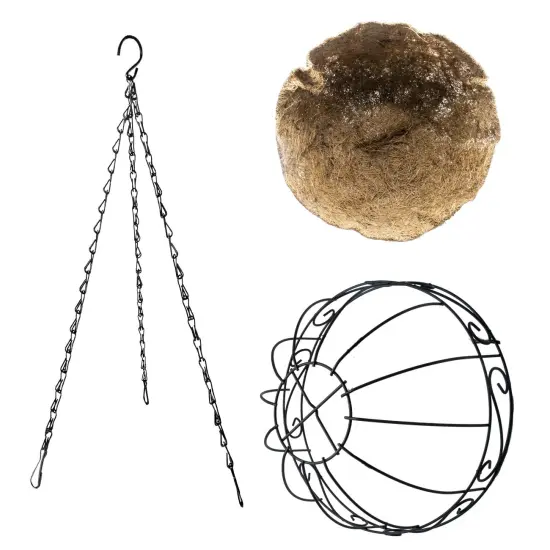 Sorbus 4-Pack Hanging Planter Baskets W/Coco Liner - for Garden D&Atilde;&copy;cor, Perfect for Home, Garden, Patio, Deck {5}