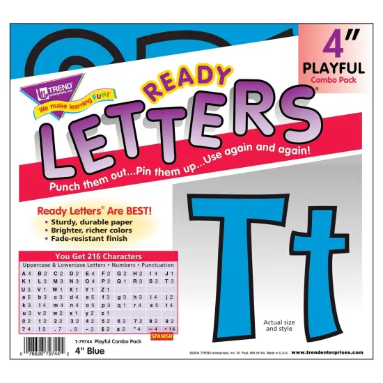 Blue 4" Playful Combo Ready Letters&reg;, 3 Packs {3}