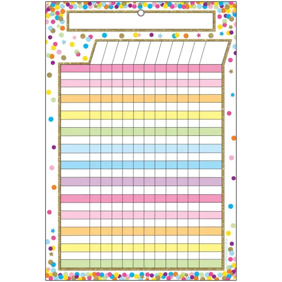 Smart Poly Chart, Confetti Dry Erase Incentive Chart, Pack of 6 {2}