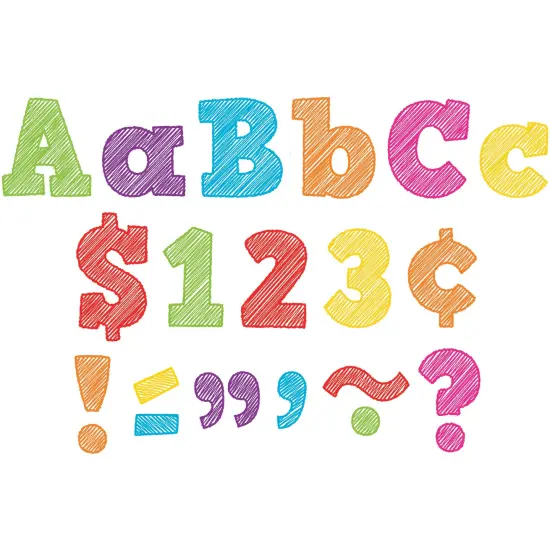 Scribble Bold Block 4" Letters Combo Pack, 230 Characters Per Pack, 3 Packs {2}
