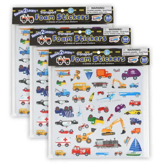 Foam Stickers - Transport - 168 Per Pack - 3 Packs {1}