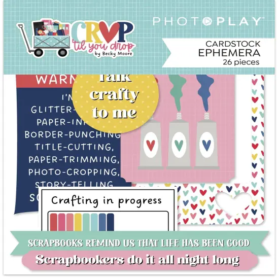 Crop 'Til You Drop Ephemera Cardstock Die-Cuts-26 Pieces {1}