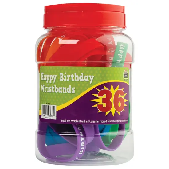 Happy Birthday Wristband, Pack of 36 {2}