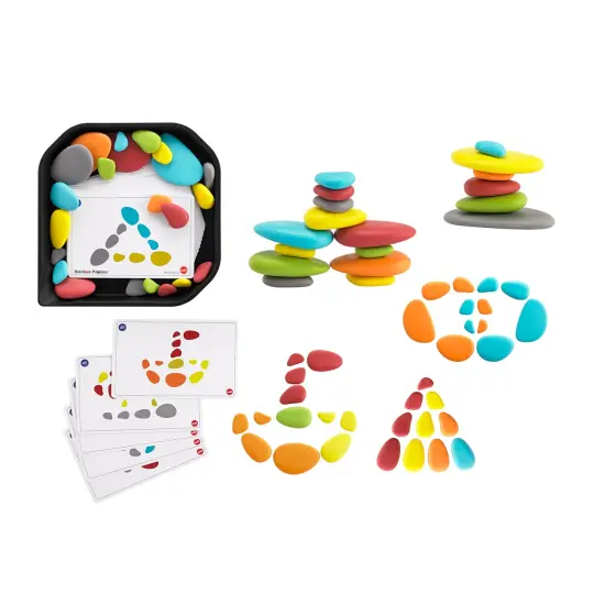 Rainbow Pebbles - FunPlay Activity Set - Set of 36 + 50 Activities + Messy Tray {4}
