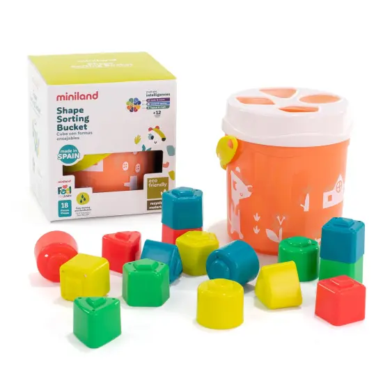 Feel to Learn: Shape Sorting Bucket, Salmon {1}