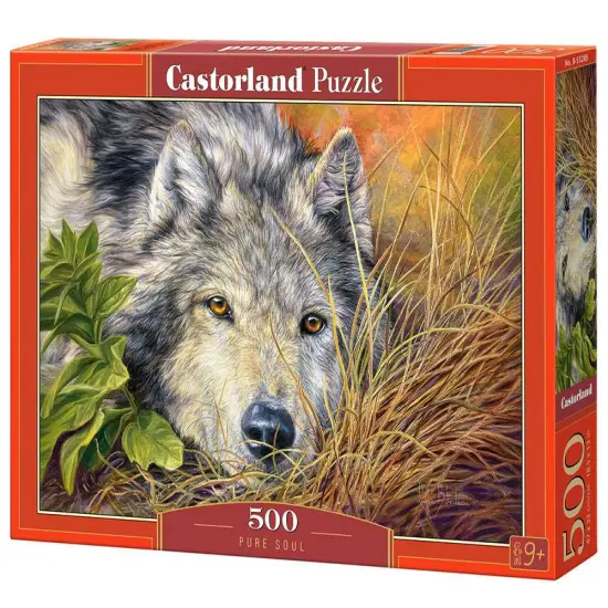 500 Piece Jigsaw Puzzle, Pure Soul, Animal puzzle, Wolf, Nature puzzle, Adult Puzzles, Castorland B-53285 {1}