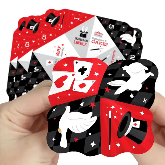 Big Dot of Happiness Ta-Da, Magic Show - Magical Birthday Party Cootie Catcher Game - Jokes and Dares Fortune Tellers - Set of 12 {1}