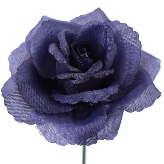 50-Pack: Navy Blue Rose Picks, 8" Stems, 3" Wide, Floral Home by Artificial Flowers {1}