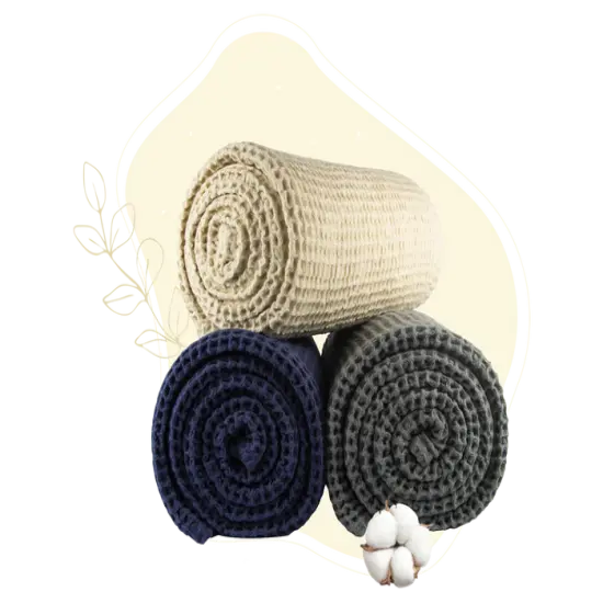 Waffle Weave Throw Ivory {3}