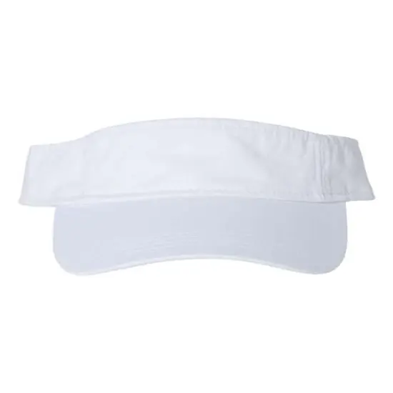 Valucap&reg; Bio-Washed Visor White {1}