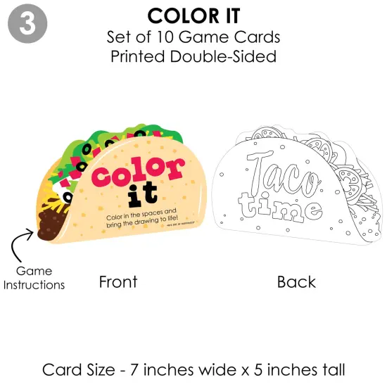Big Dot of Happiness Taco 'Bout Fun - 4 Mexican Fiesta Games - 10 Cards Each - Gamerific Bundle {7}