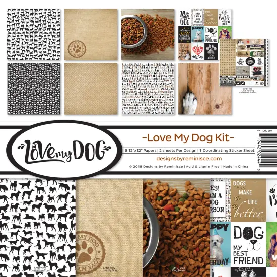 Reminisce Collection Kit 12"X12"-Love My Dog {1}