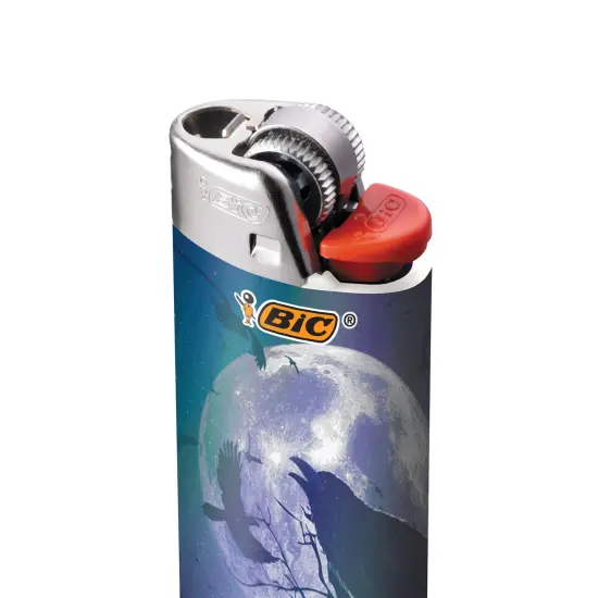 BIC Maxi Pocket Lighter, Special Edition Spooky Collection, Assorted Unique Lighter Designs, 50 Count Tray of Lighters {1}