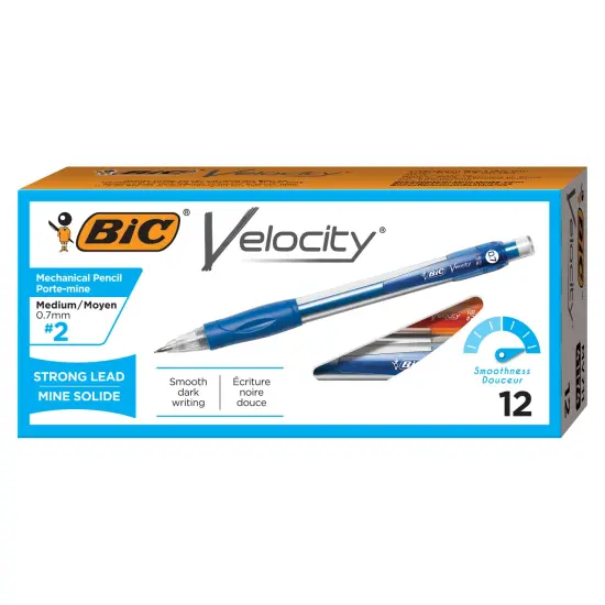 BIC Velocity Original Mechanical Pencil 0.7 mm, Black, 12 Pack {2}