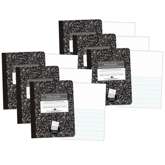 Marble Composition Book, Picture Story Ruled, Pack of 6 {1}