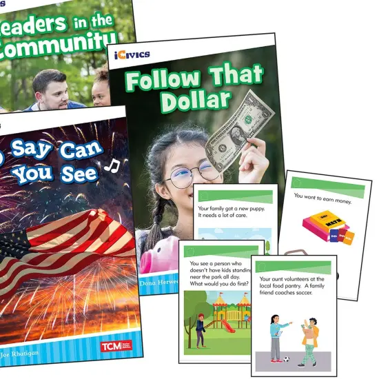 iCivics Grade 2: Leadership & Responsibility 5-Book Set + Game Cards {3}