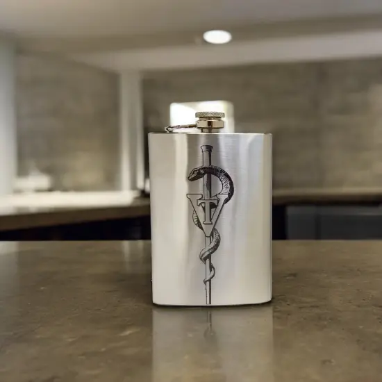 8oz Vet Tech Stainless Steel Flask {6}