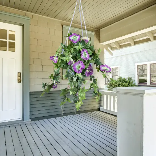 Allstate Petunia Artificial Floral Bush Spray - 20" - Purple {1}