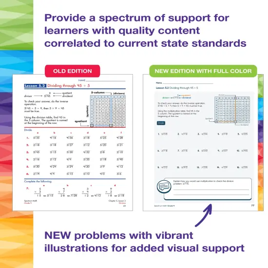 Spectrum 4th Grade Math Workbooks, Mathematics Activity Book for Kids Ages 9-10, Geometry, Fractions, Decimals, Algebra Prep, Multiplication, Division, and More, Classroom and Homeschool Curriculum {3}