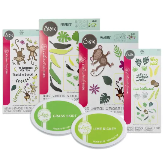 Catherine Pooler X Sizzix Bundle 1-Going Wild for Bananas Die & Stamp Set {1}