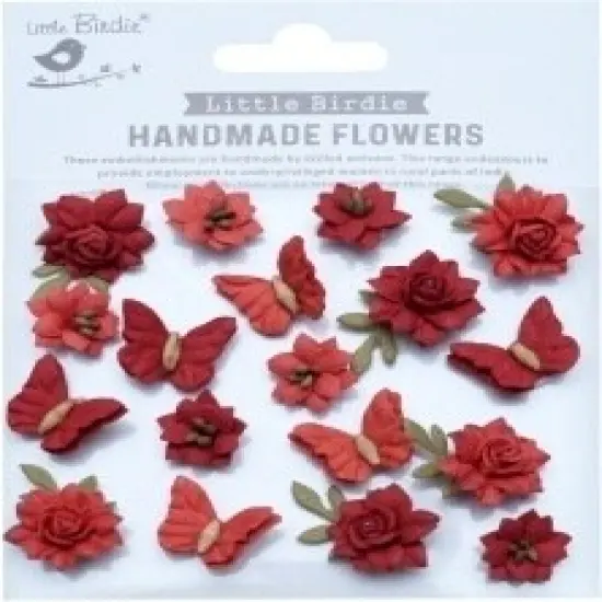 Little Birdie Cloria Paper Flowers 18/Pkg {2}