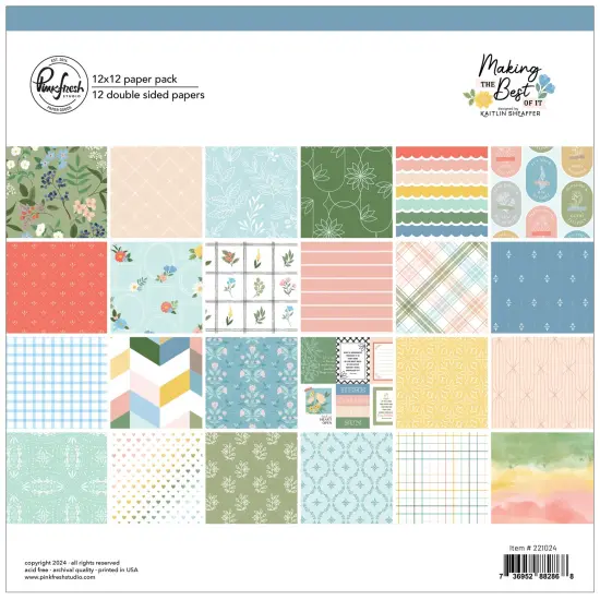 Pinkfresh Studio Double-Sided Paper Pack 12"X12"-Making The Best Of It {1}