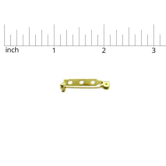 JewelrySupply 1" Brooch Bar Pins Gold Color (10-Pcs) - DIY Jewelry Making {2}