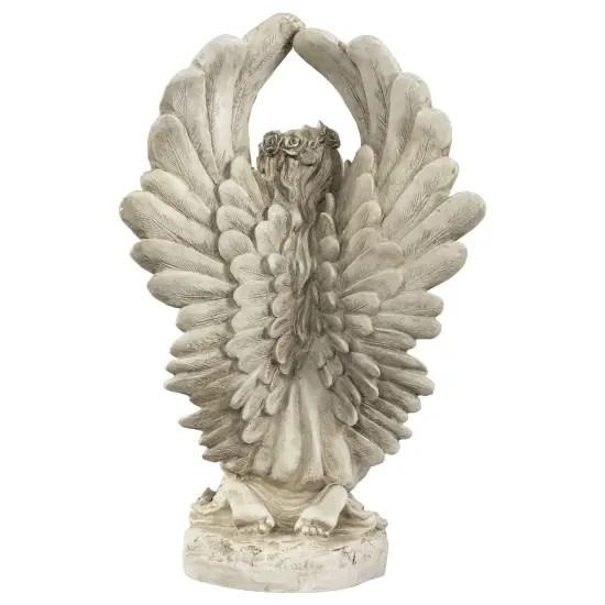 Northlight 15.25" Angel Kneeling in Prayer Outdoor Garden Statue Gray {6}