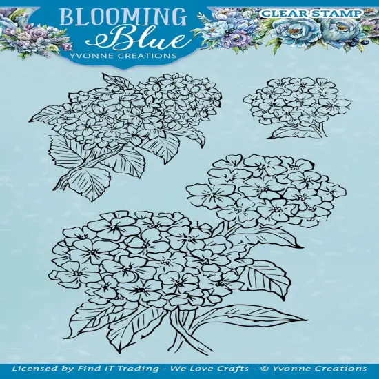 Find It Trading Yvonne Creations Clear Stamp-Hydrangea, Blooming Blue {1}