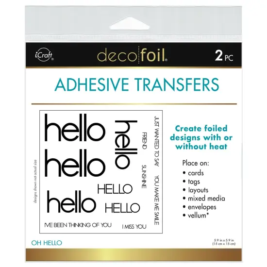 Deco Foil Adhesive Transfer Sheets 5.9" x 5.9"-Oh Hello {1}