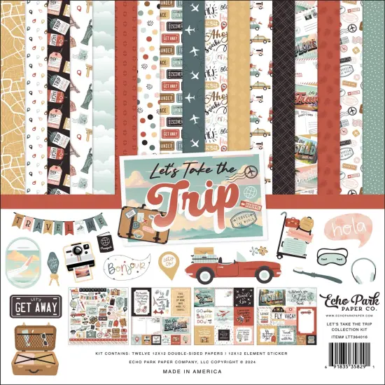 Echo Park Collection Kit 12"X12"-Let's Take The Trip {1}
