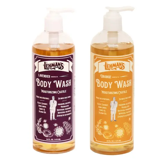 Lehman's Castile Moisturizing Body Wash, All Natural Liquid Soap Gently Cleanses Hands Body and Hair, 16 fl oz {2}