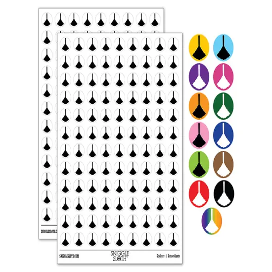 Feather Duster Cleaning 200+ 0.50" Round Stickers Black {1}