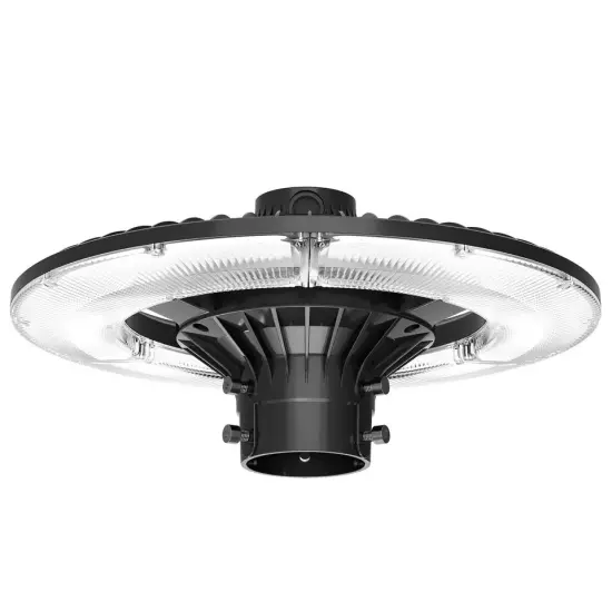 Led Post Top Light 100W Dusk to Dawn Outdoor Circular Area Pole Light 5000K {1}