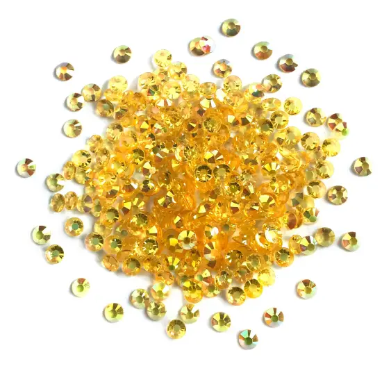 Buttons Galore Jewelz Rhinestones Craft Embellishments Assorted Colors Approx. 1600 Pieces Topaz ab {1}