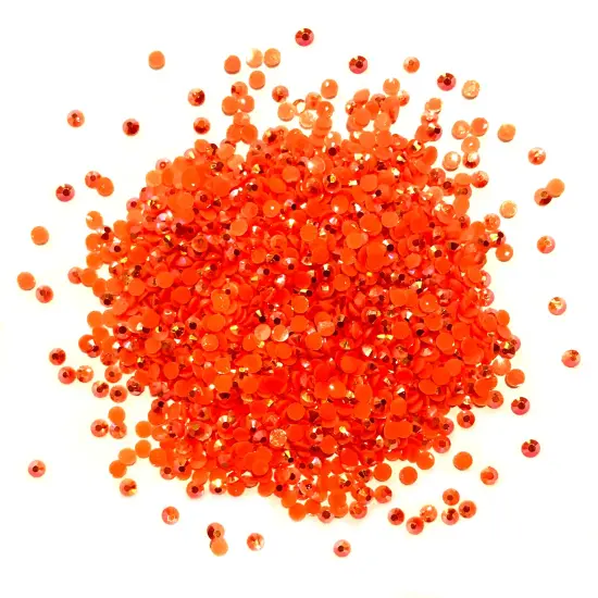Buttons Galore Jewelz Rhinestones Craft Embellishments Assorted Colors Approx. 1600 Pieces Mid orange ab {1}