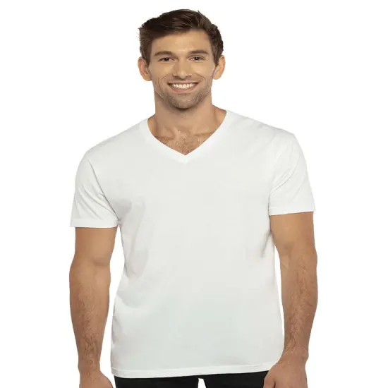 Next Level&reg; Cotton V-Neck Short Sleeve T-Shirt White {1}