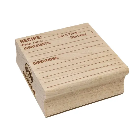 Recipe Fill-In Card Square Rubber Stamp for Stamping Crafting {2}