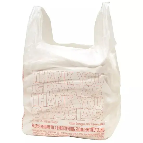 Popular Plastic Merchandise Bags Small T-Shirt Carry-Out Bags, 11.5" x 6.5" x 22" | Raheev&reg; {3}
