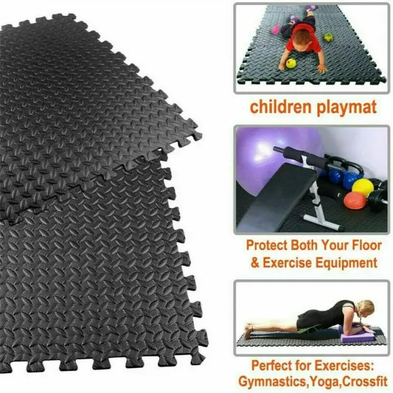 60cm Thick Gym Flooring Interlocking Floor Mats Eva Soft Foam Mat Yoga Tiles x24 {4}