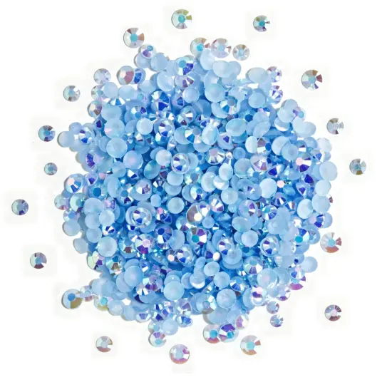 Buttons Galore Jewelz Rhinestones Craft Embellishments Assorted Colors Approx. 1600 Pieces Lt. sapphire ab {1}